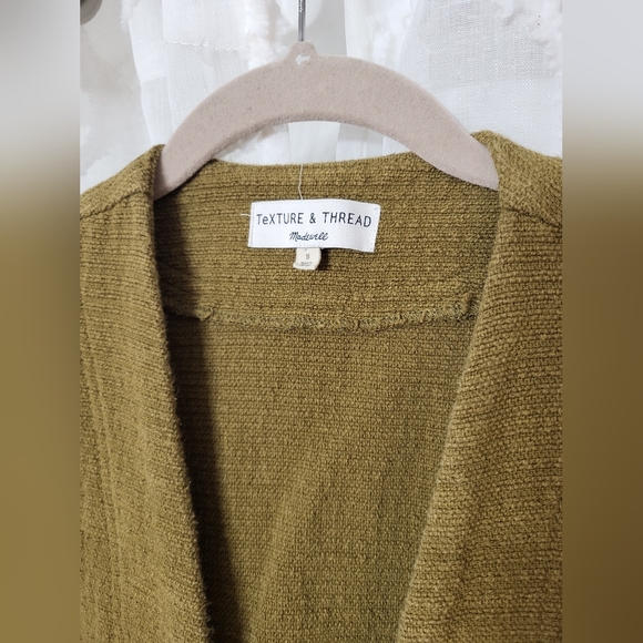 Madewell Texture and Thread Green Wrap Jacket with Pockets - Picture 3 of 4